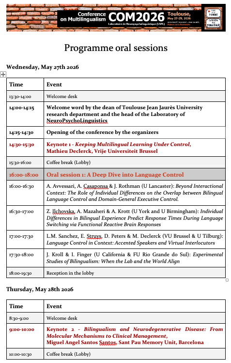 Programme 1